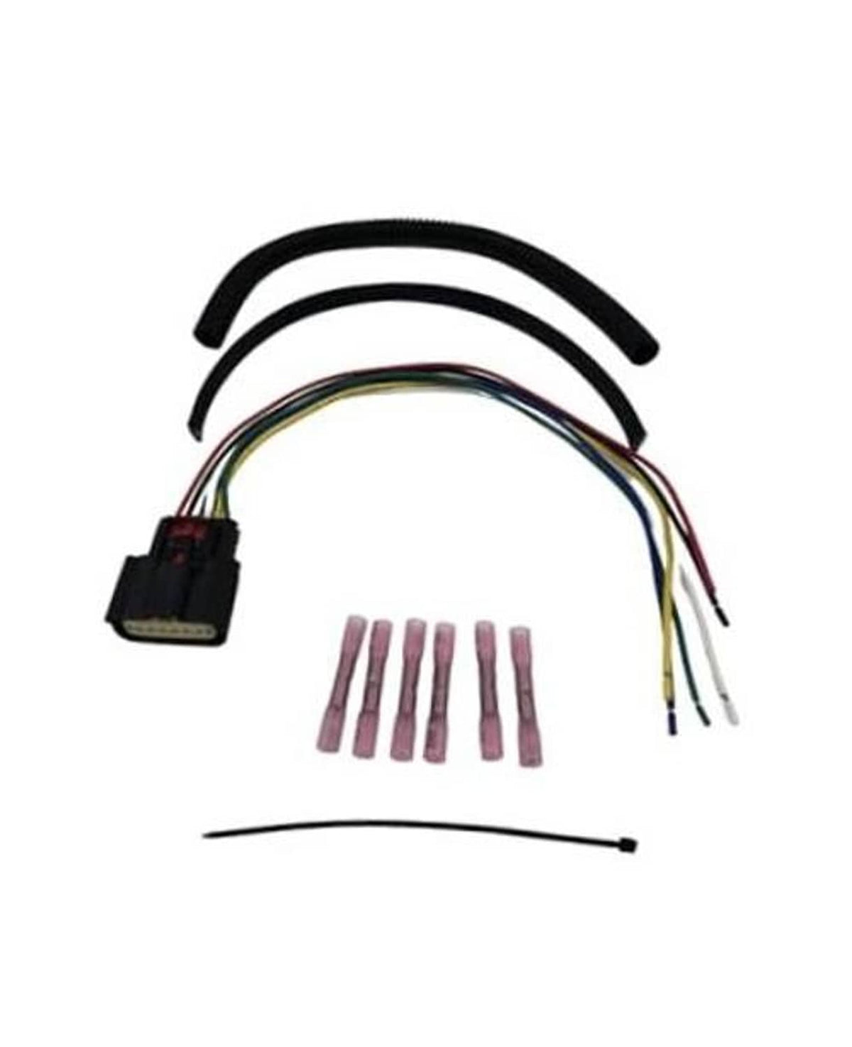 6-pin throttle body actuator plug connector with wire harness and terminal pins