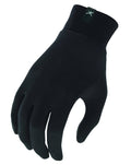 Terramar Thermasilk glove liner, black knit with five-finger design, medium