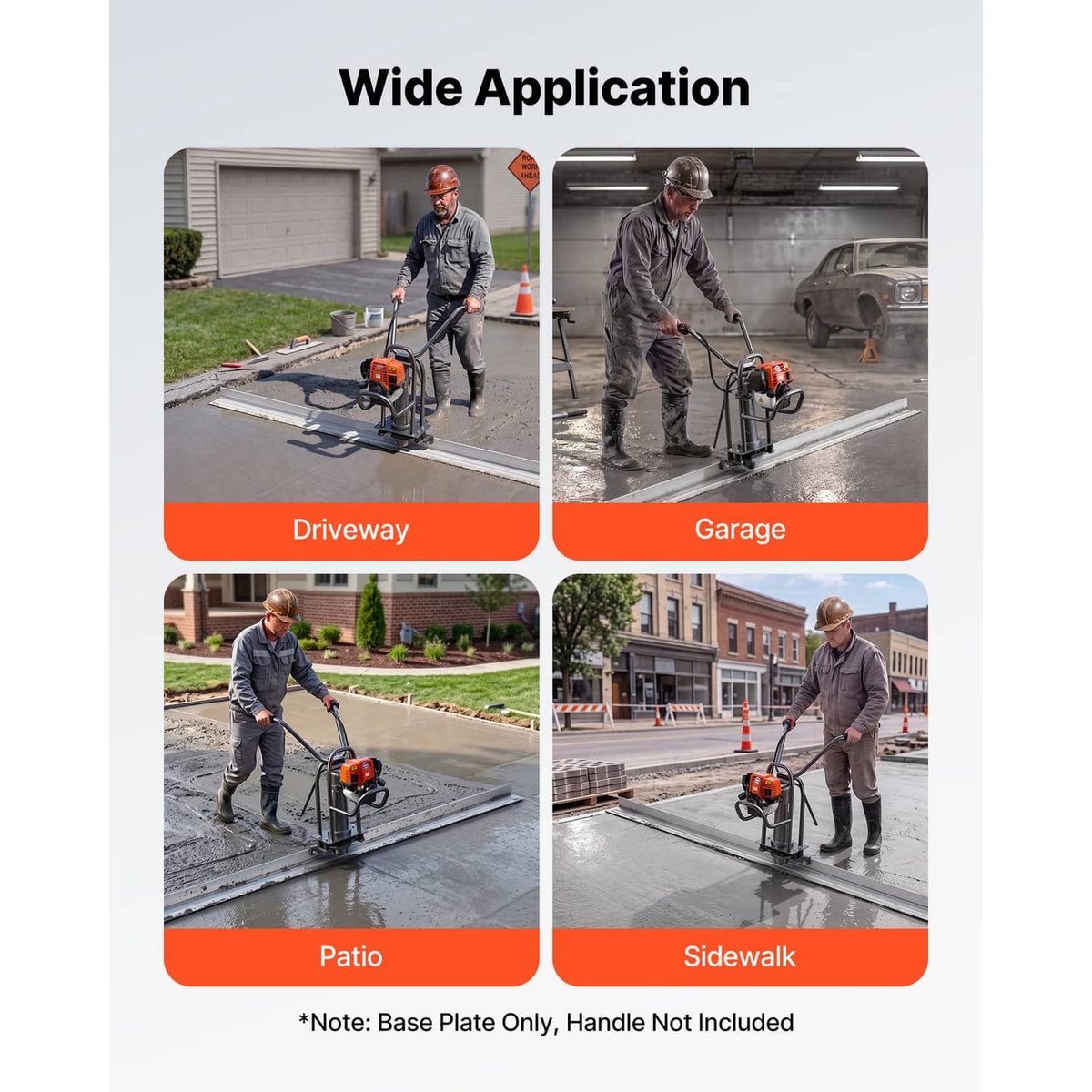 Concrete screed blade for driveway, garage, patio, and sidewalk leveling