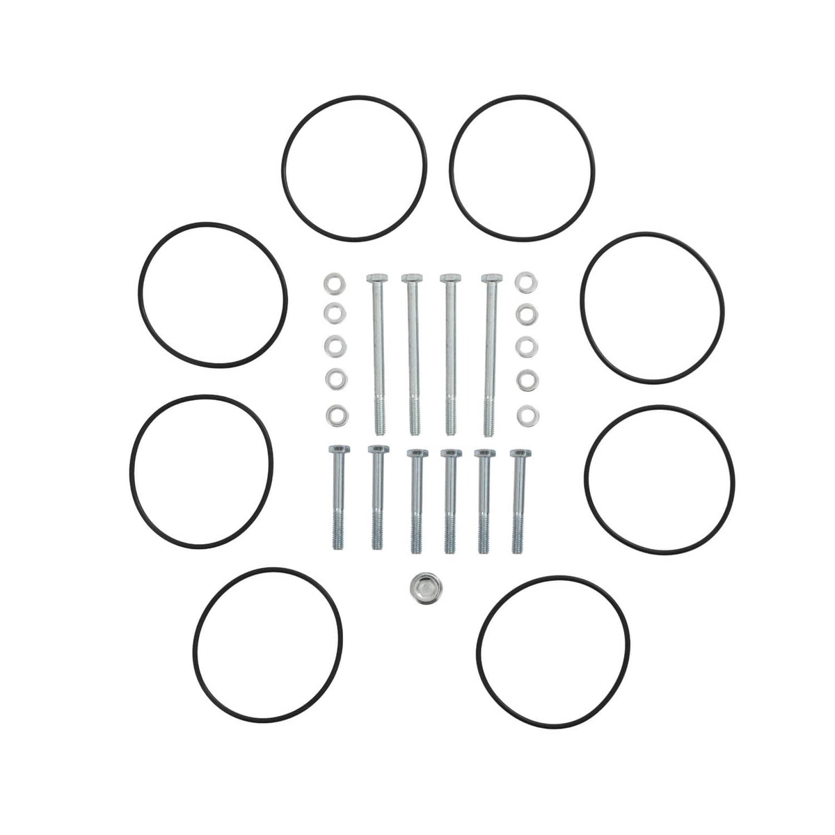 Intake manifold gasket set and fasteners, includes rings and bolts for installation