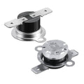Thermal switch with black housing and silver metal mounting tabs