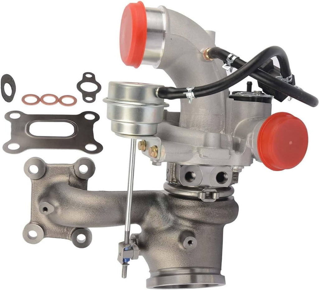 Turbocharger kit with unit, red caps, gaskets, and O-rings