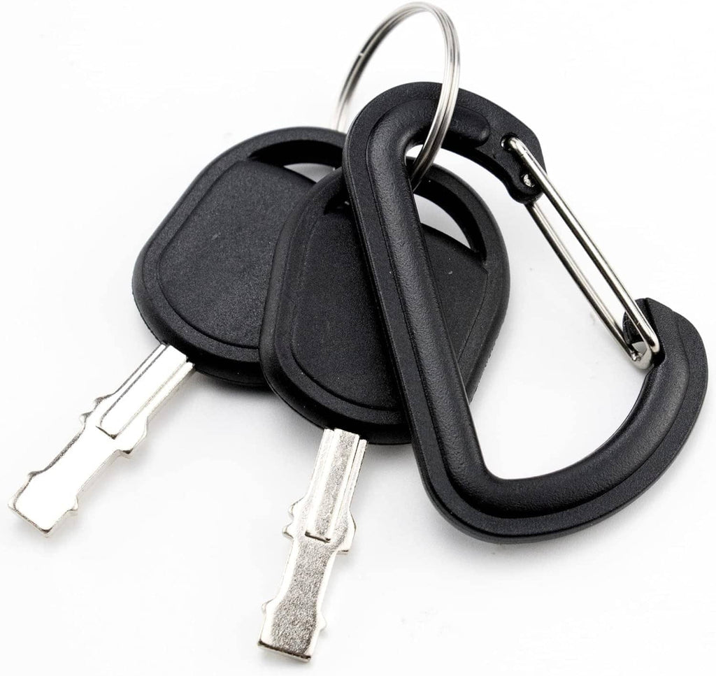 Black key set with three metal keys on a key ring