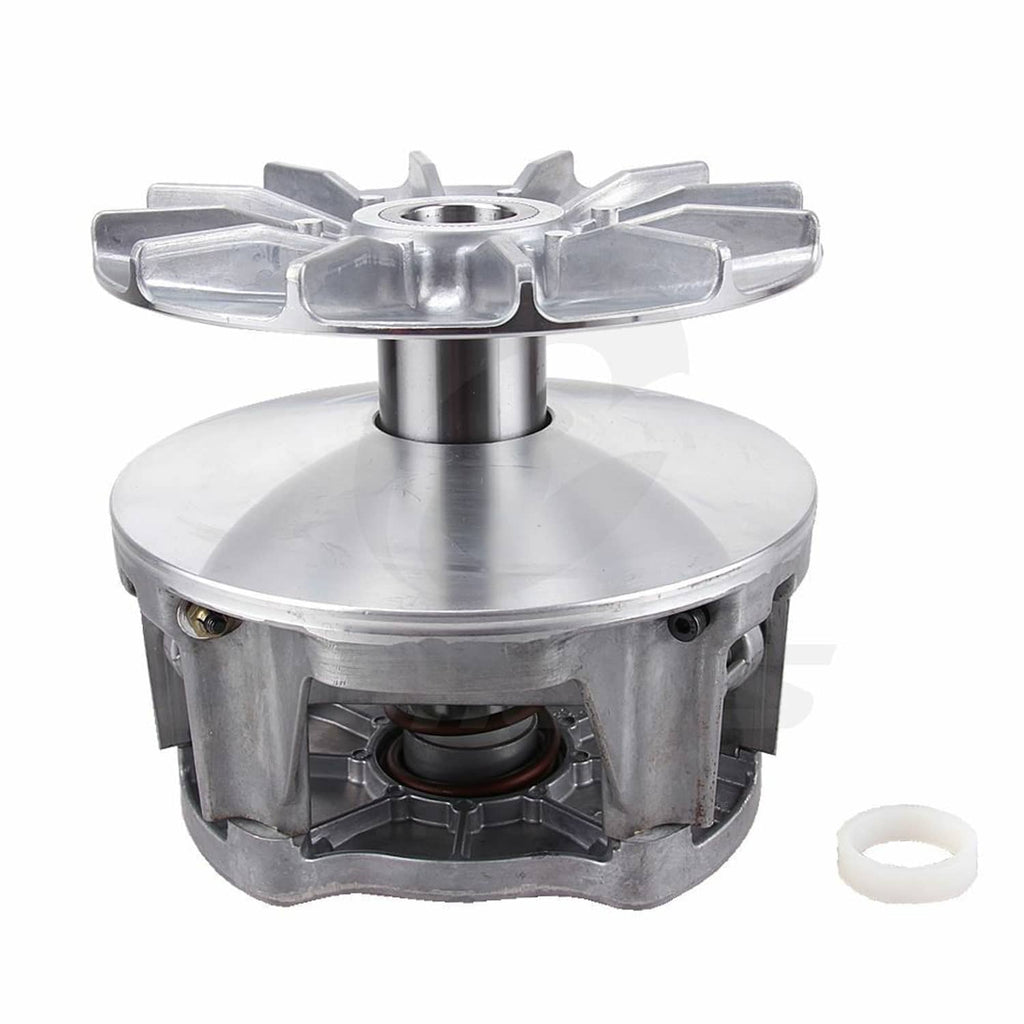 Metal clutch housing with top center shaft and underside mounting points