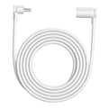 10 ft extension cable with barrel plug connectors, white coiled cord
