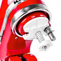 Ice cream maker mixing paddle with spring drive for stand mixer, white and metal