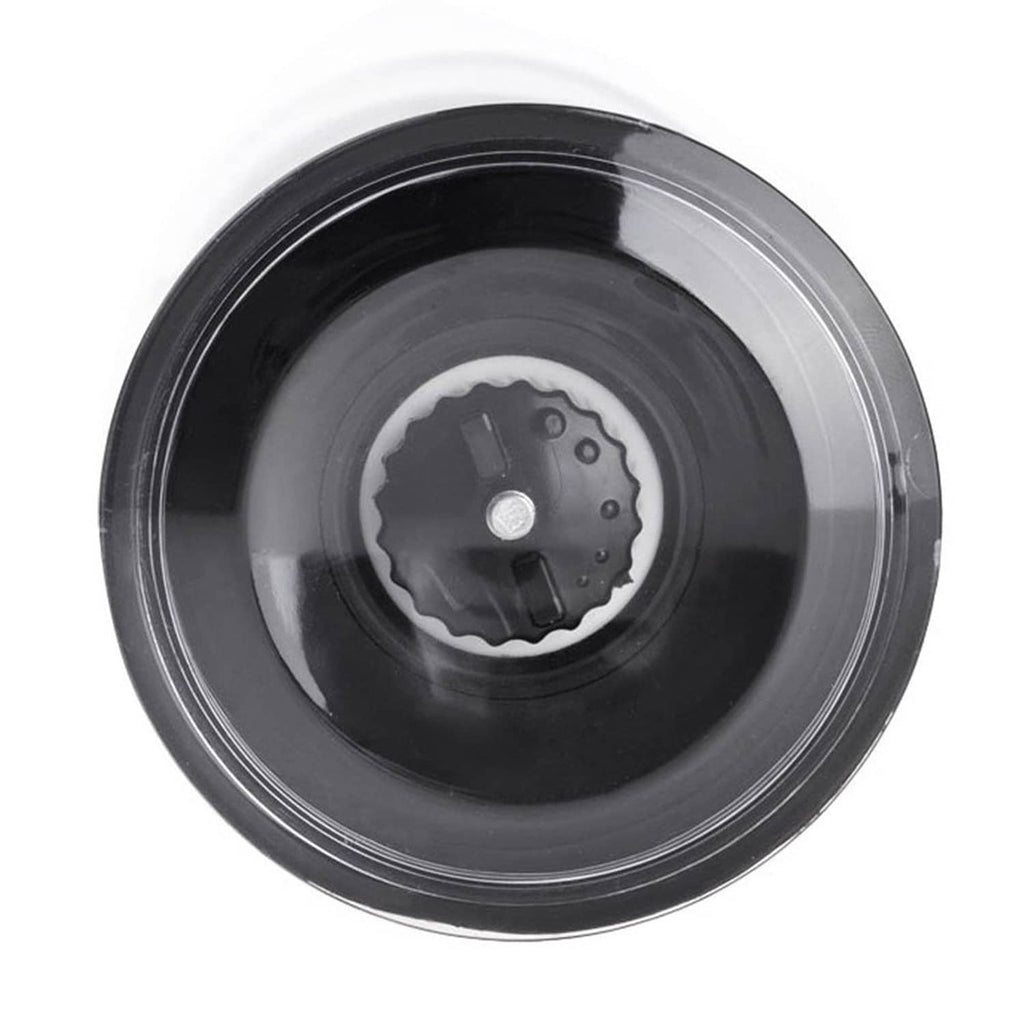 Bottom view of manual salt and pepper grinder with grinding mechanism