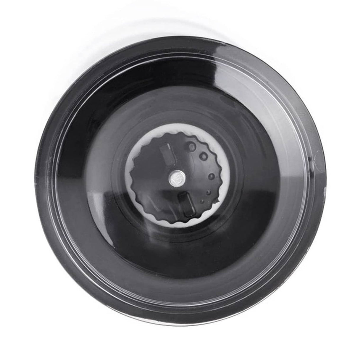 Bottom view of manual salt and pepper grinder with grinding mechanism