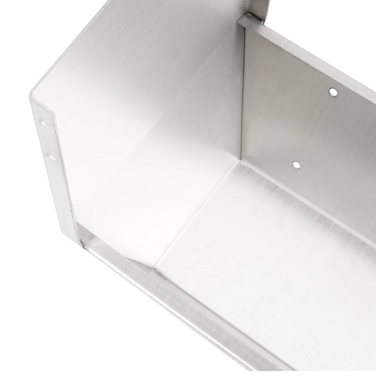 Aluminium steering console mount interior with side panels and mounting holes