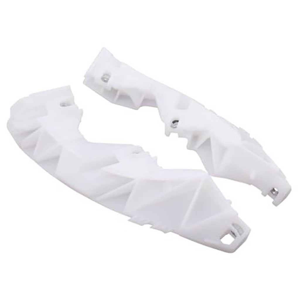 Front bumper bracket stiffener kit, white plastic braces with mounting points and holes