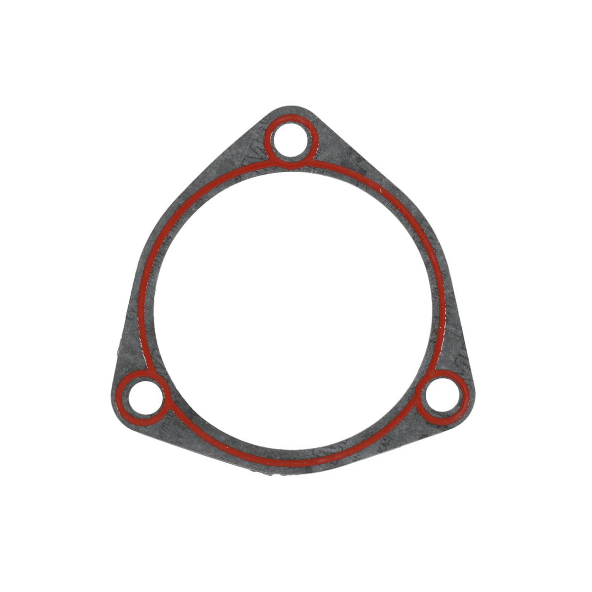 Fuel pump gasket with red gasket seal and three mounting holes