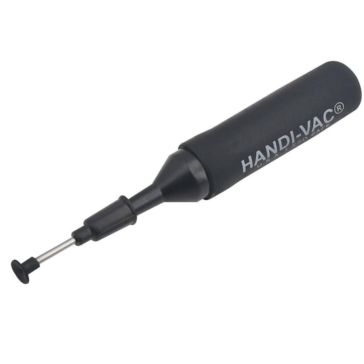 Anti-static vacuum IC pickup pen tool, black with metal nozzle and suction tip
