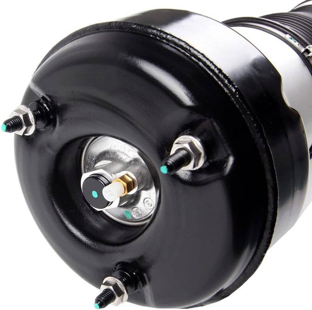 Right front air suspension strut air spring cap with two bolt fittings and connector