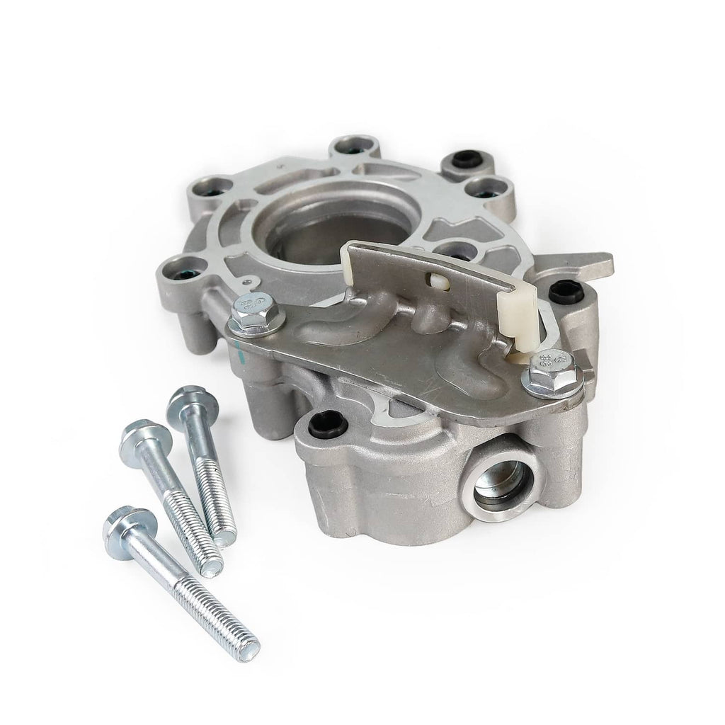 Engine water pump assembly with silver housing and included mounting screws