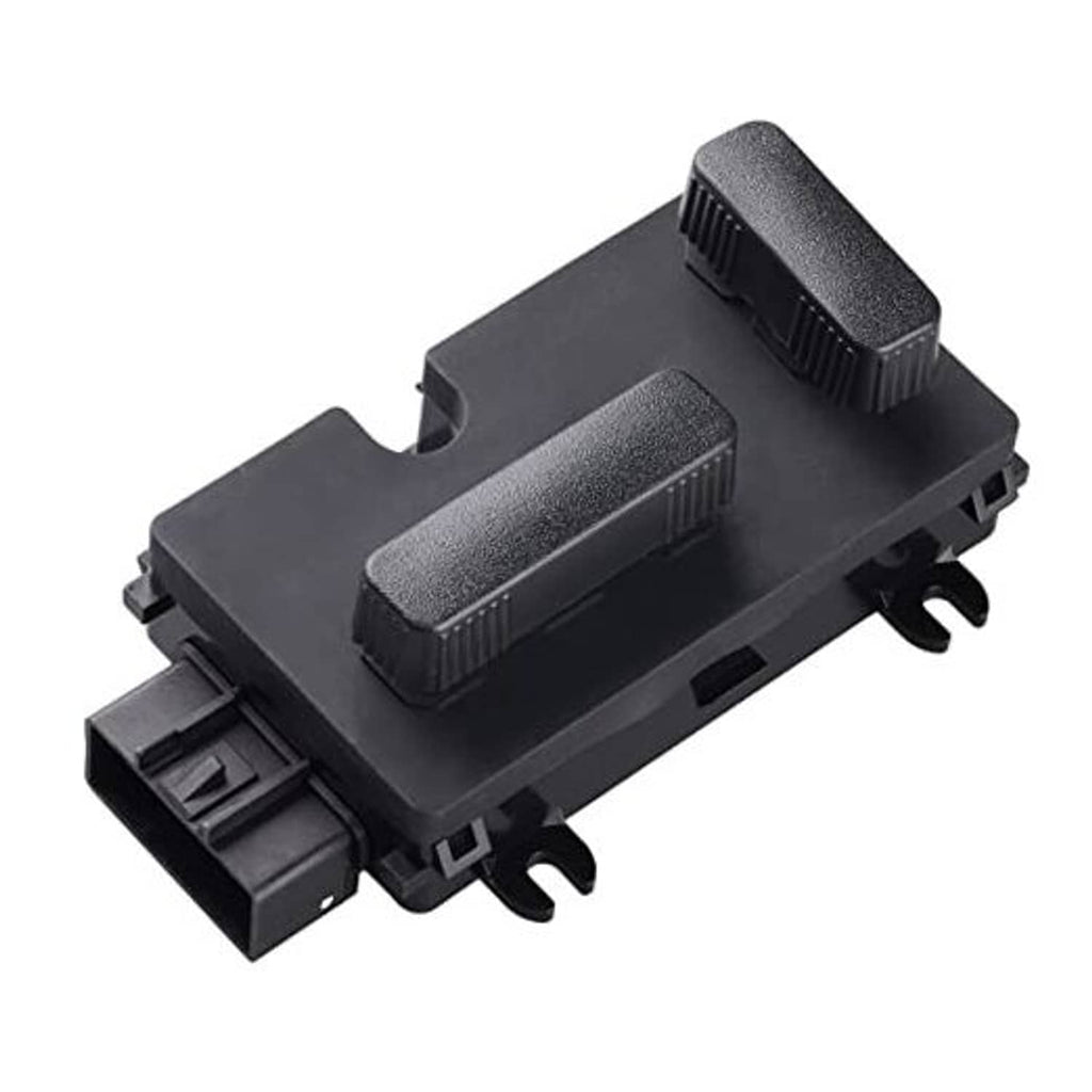 Power seat switch driver-side module with two textured rocker controls