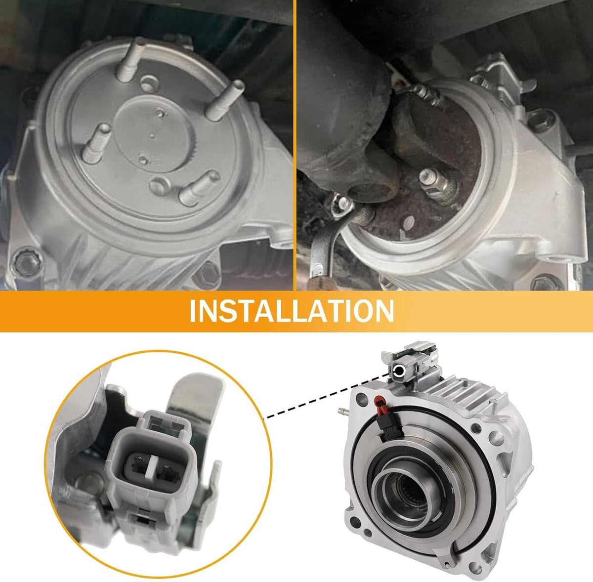 Rear differential viscous coupler assembly with circular housing and mounting points