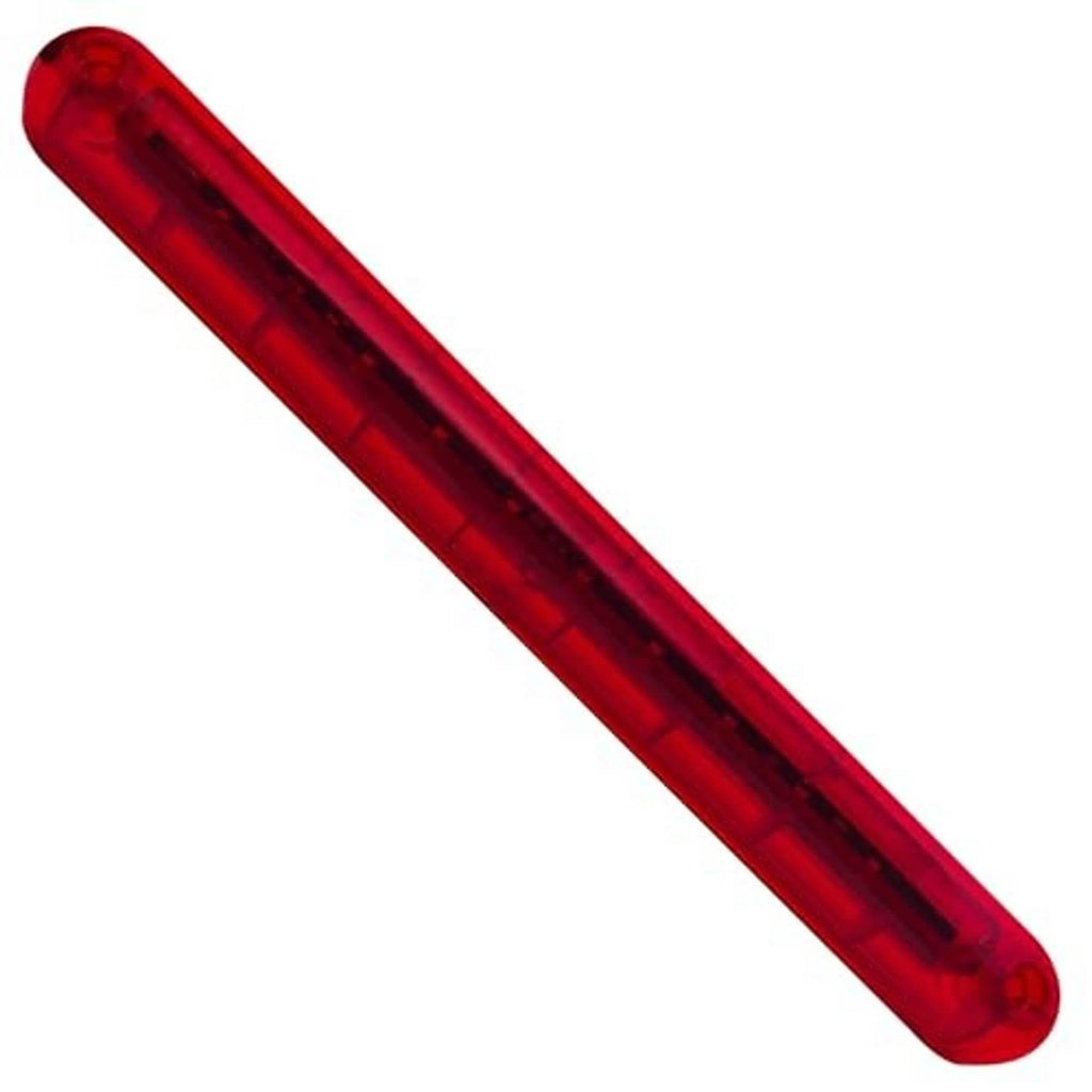 Red LED third brake light bar with rounded ends
