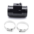 38mm black aluminum water temperature meter joint pipe with threaded sensor port