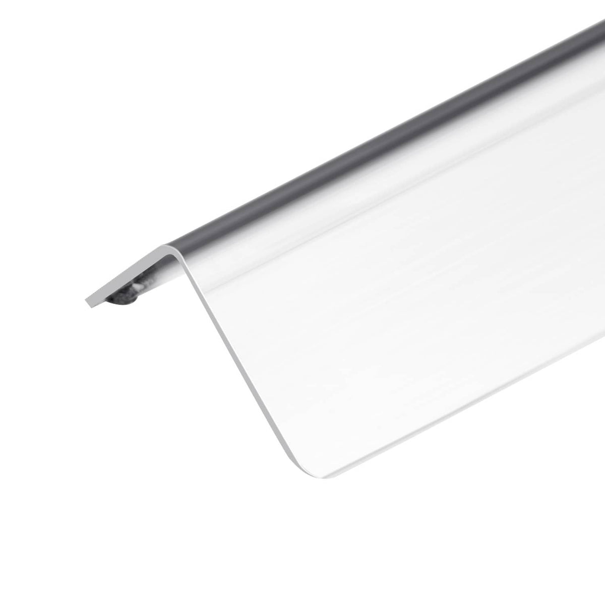 Stainless steel wall corner guard, self-adhesive L-channel with rounded edge
