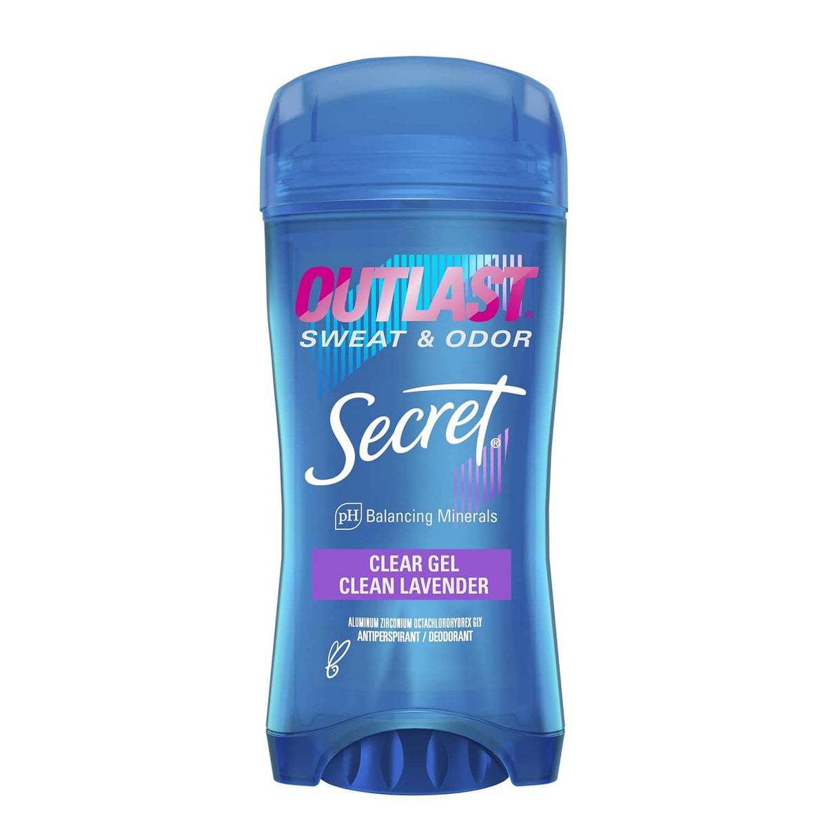 Secret Outlast clear gel antiperspirant deodorant, clean lavender scent, blue bottle