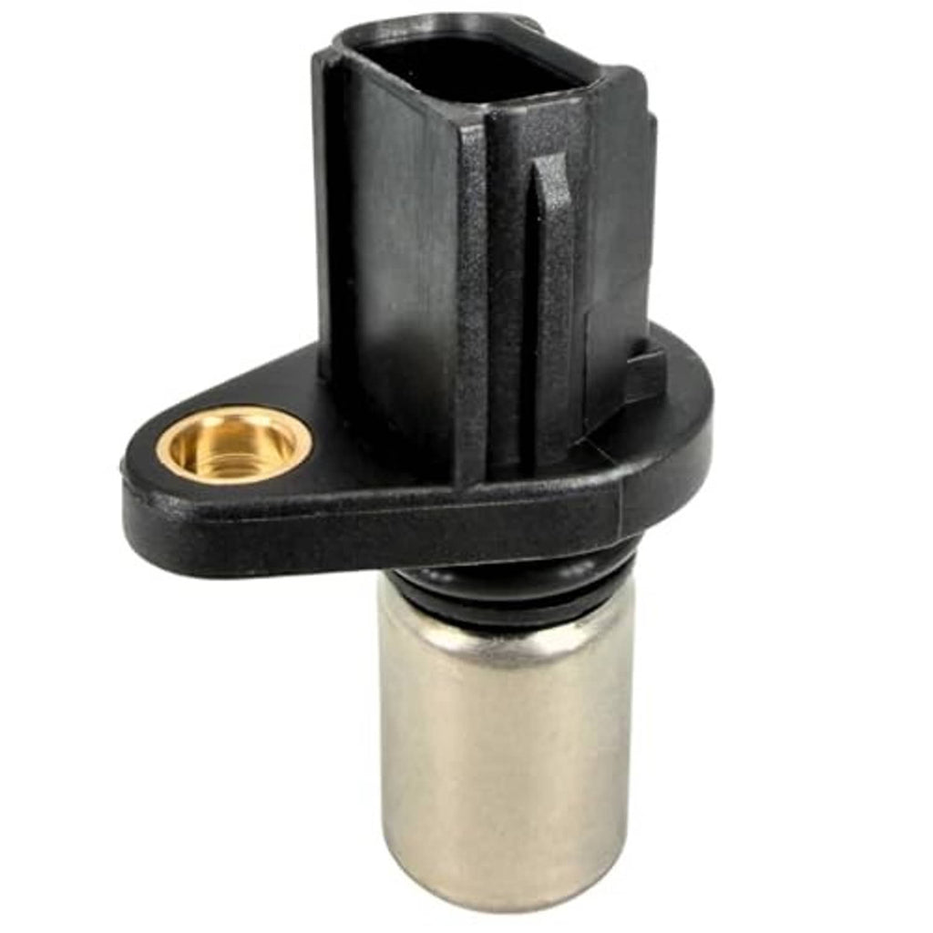 Camshaft position sensor with black top connector, gold contact ring, silver cylinder body