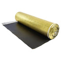 Gold floor underlayment roll with black backing sheet, vapor barrier soundproofing