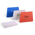 Vinyl installation tool set with white hard card, blue and red soft cards