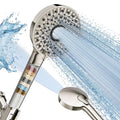 Magichome brushed nickel shower head with handheld sprayer and wide face panel
