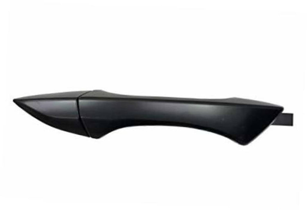 Primed black exterior door handle, curved lever with mounting arm