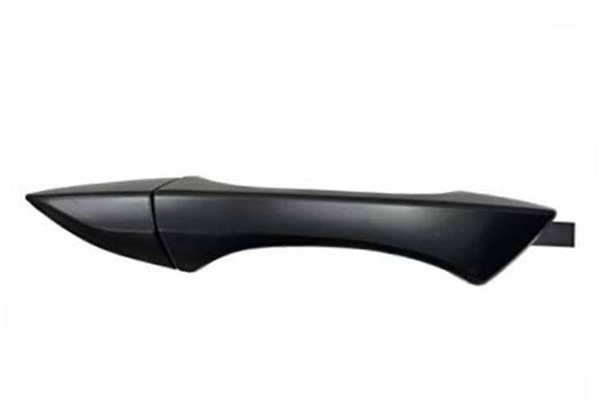 Primed black exterior door handle, curved lever with mounting arm