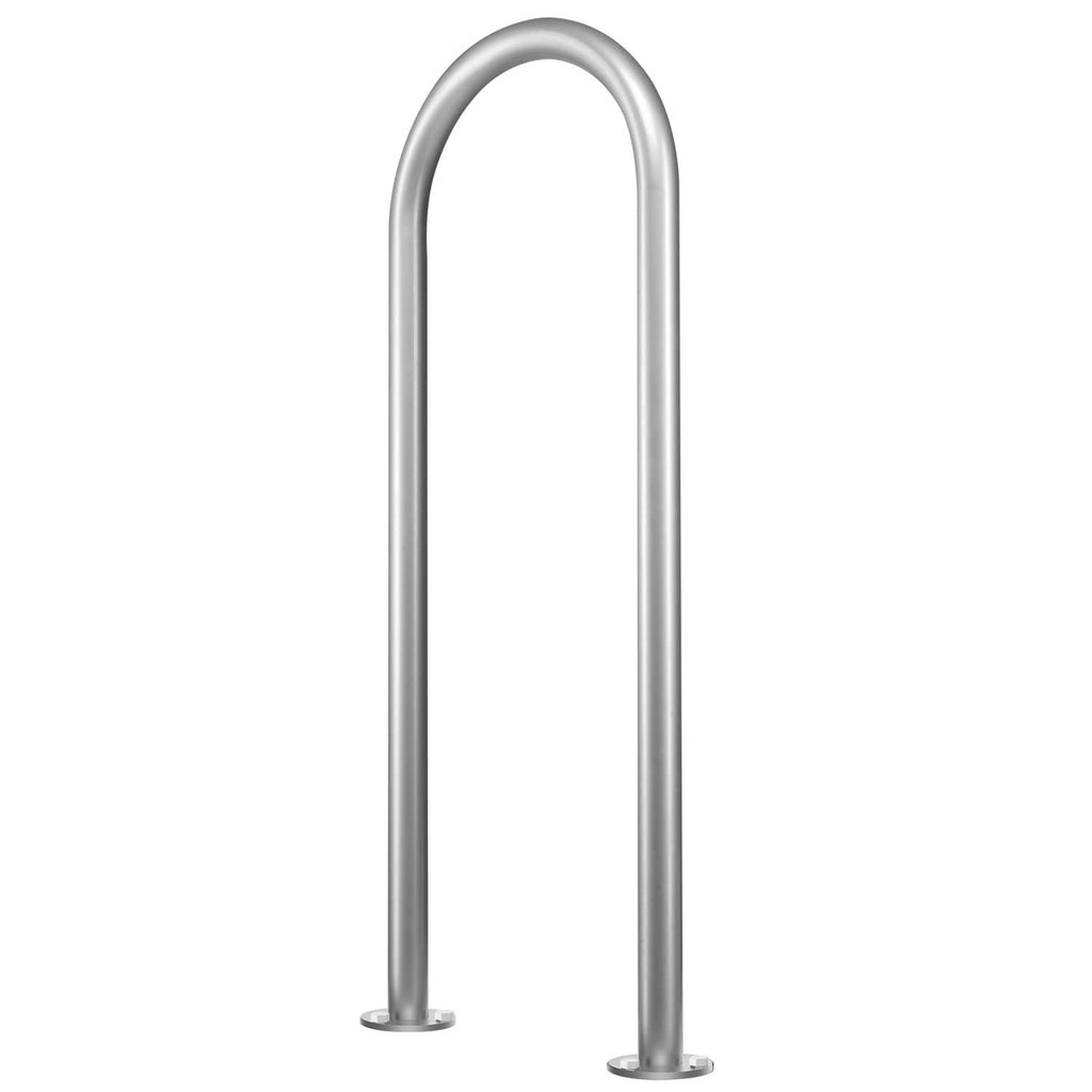 Uimoso aluminum dock handrail with curved bar and two base plates