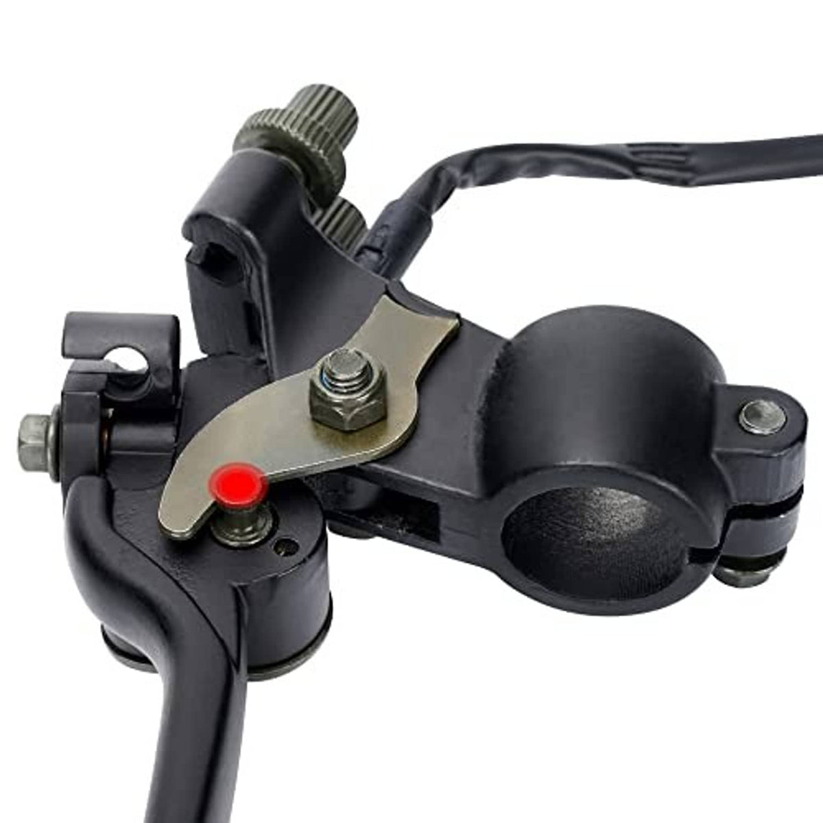 Right brake lever body with red indicator dot and cable adjuster
