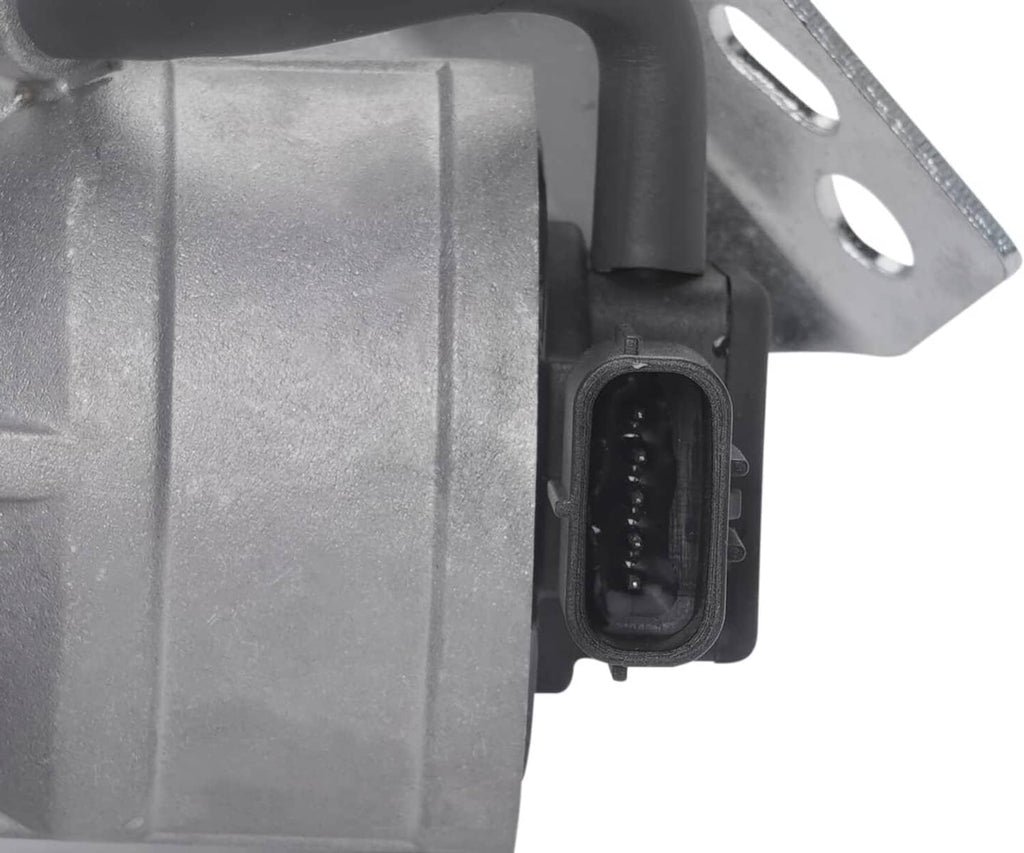 Secondary air injection check valve showing black wiring connector on metal housing