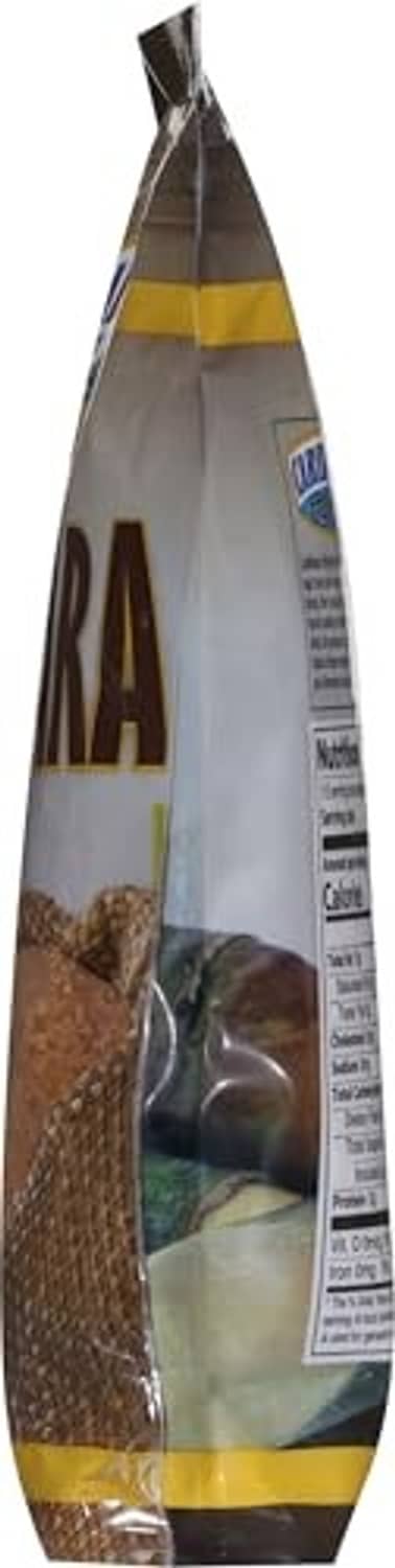 Pure cane demerara sugar pouch side panel with label and nutrition details
