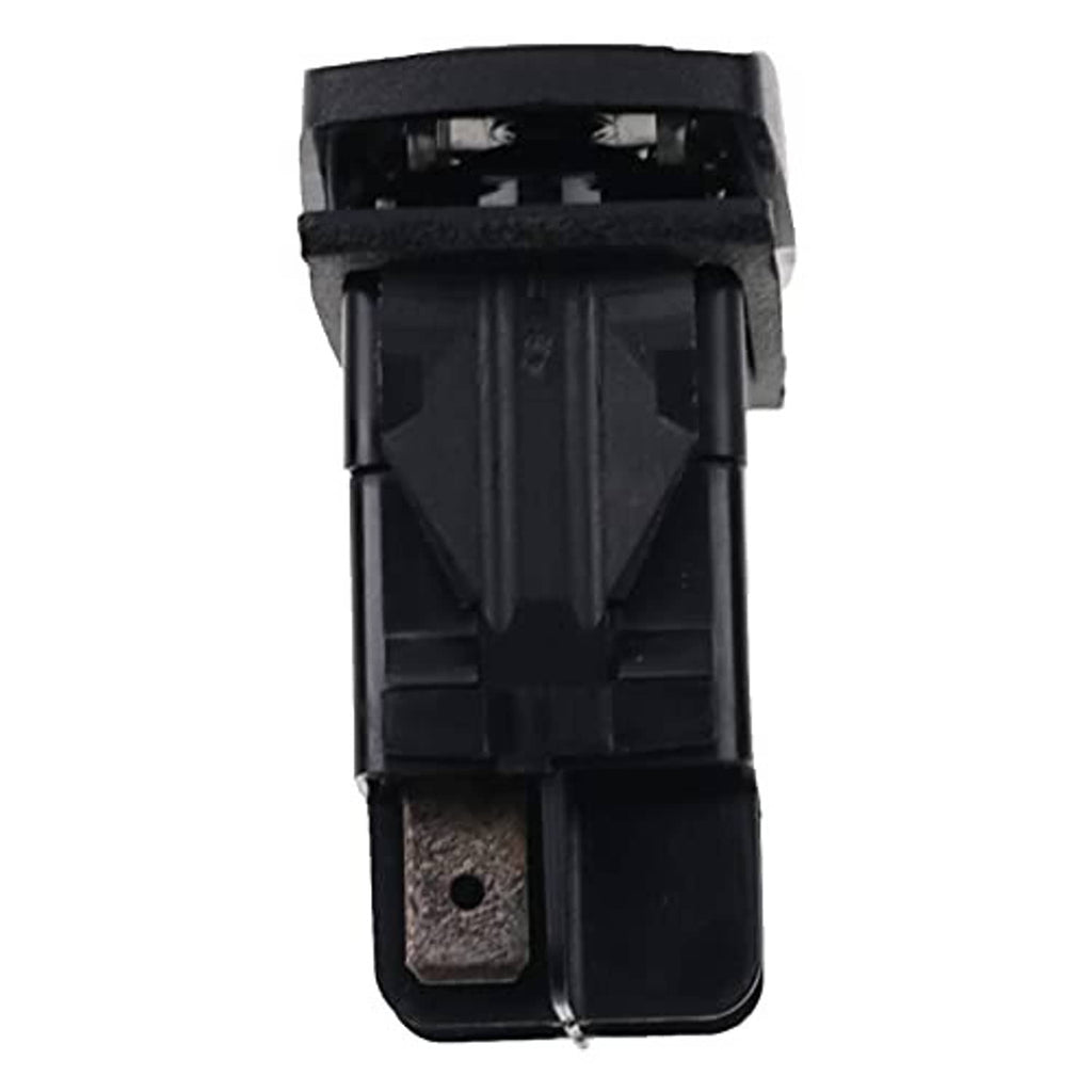 Black 48V forward/reverse rocker switch with top prongs and internal mounting clips.
