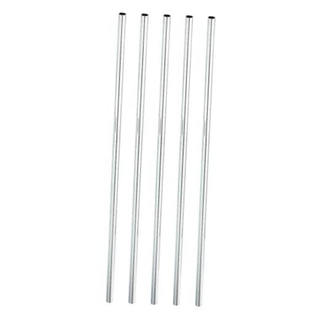 Metal threaded coupling sleeve rods, 5-pack, cylindrical with dark open ends