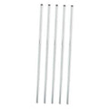 Metal threaded coupling sleeve rods, 5-pack, cylindrical with dark open ends
