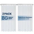 Clear PEVA shower curtain liner, heavy-duty 8G, grommet top for shower use