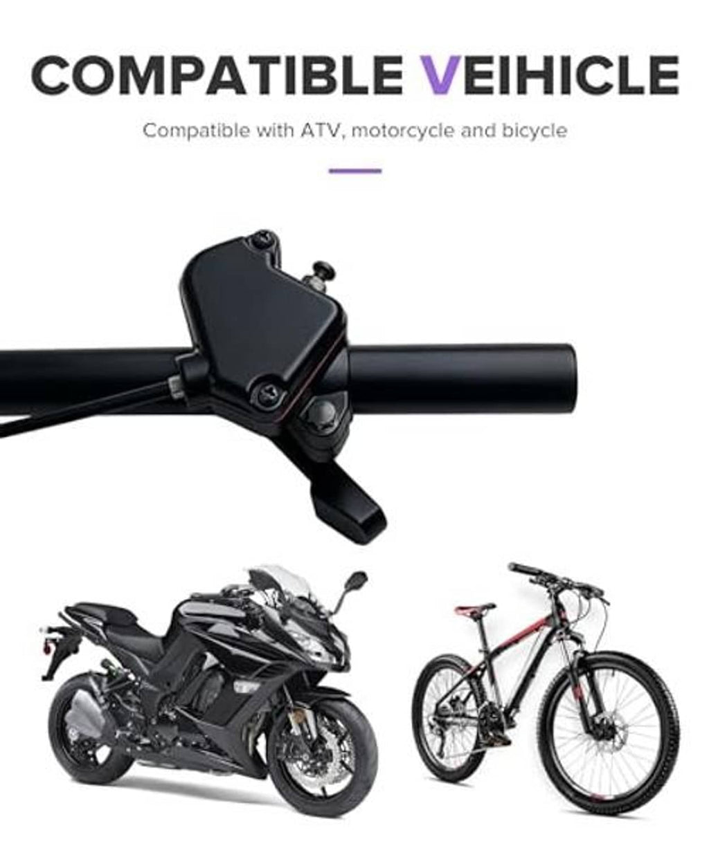 Black thumb throttle mounted on a handlebar with control housing and lever