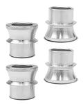 Set of 4 silver steel misalignment spacers for rod ends, 3/4 in to 5/8 in