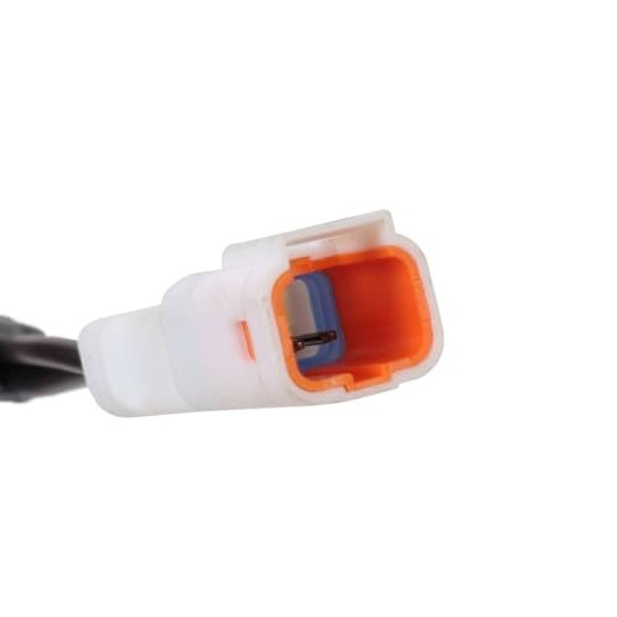 Orange internal contacts visible inside white sensor connector housing