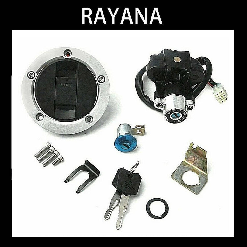Ignition switch lock cylinder kit with keys, wiring plug, and mounting hardware