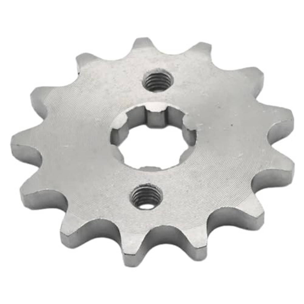420-13T front sprocket gear with two threaded mounting holes and central opening