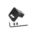 Black hood latch release handle with mounting plate, bolts, and hex key tool