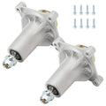 Set of 2 spindle assemblies with mounting plates, bearings, and hardware