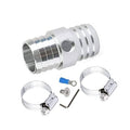 Stainless steel 1-1/4" coupler with 1/8" NPT, two clamps, grounding kit