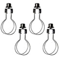 Black lamp bulb clips (4-pack) with two spring clamps each