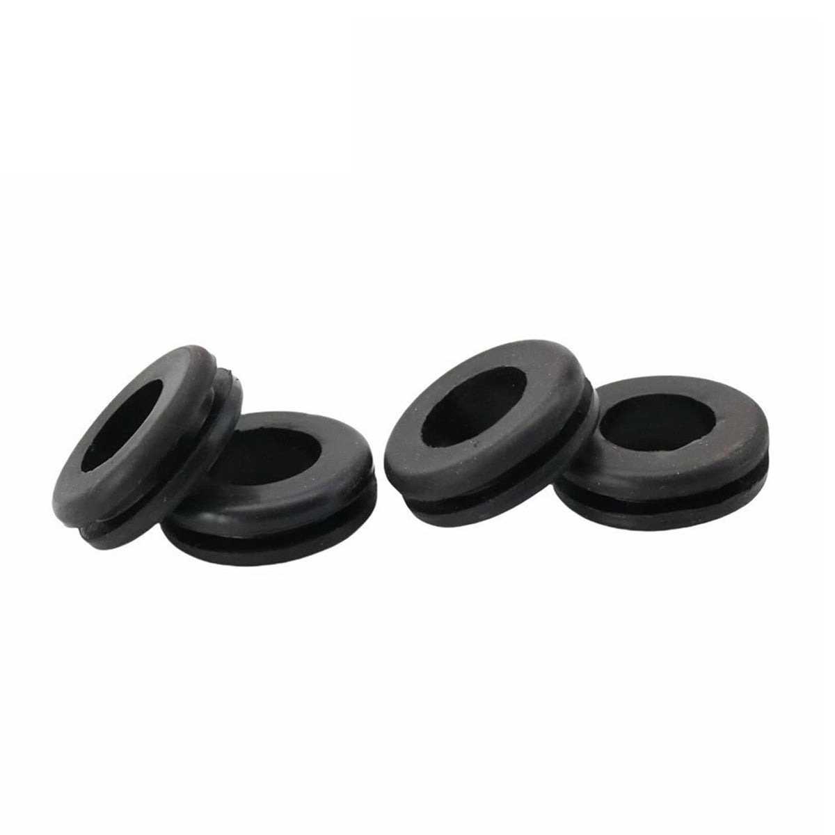 Black rubber grommets for hood pin mounting