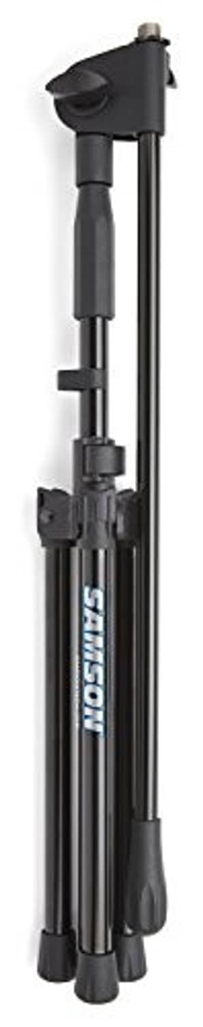 Microphone boom stand adjustment hardware and vertical pole, dark gray
