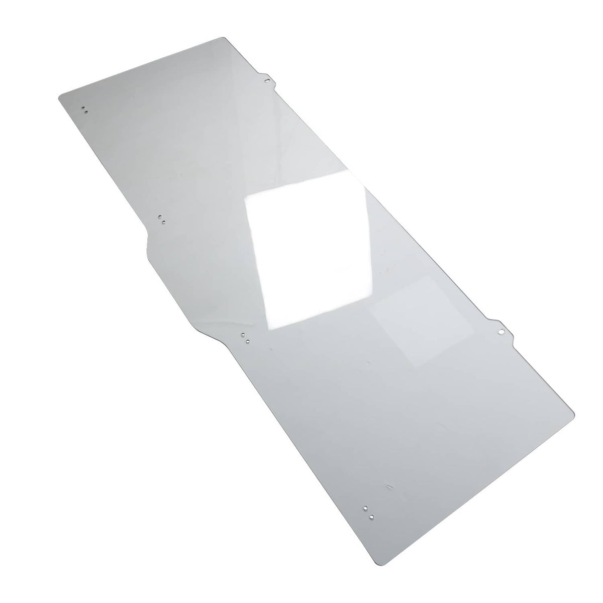 Rear sliding windshield window insert with cutout opening and mounting holes